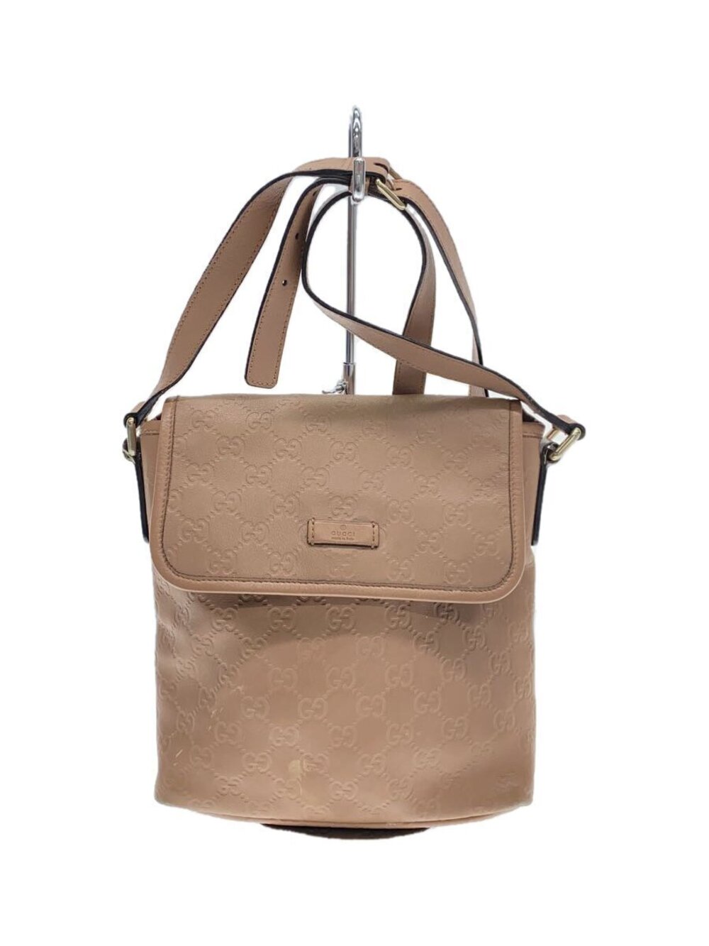 Gucci Shoulder Bag Guccissima Leather Pink All over